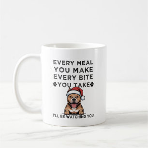 Lustiger Weihnachts-Englisch-Bulldogge Bei Jeder M Kaffeetasse