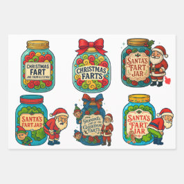 Lustiger Weihnachts-Furzglas 100% Festliche Blähun Geschenkpapier Set