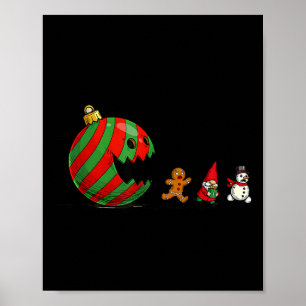 Lustiger Weihnachts-Gingerbread-Santa-Weihnachten- Poster