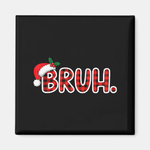Lustiger Weihnachts-Kariert Teenager-Witz Magnet