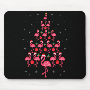 Lustiger Weihnachts-Nk-Flamingo-Baum-Feiertagsgesc Mousepad