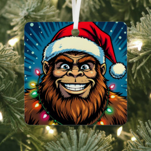 Lustiger Weihnachts-Sasquatch Bigfoots Ornament Aus Metall