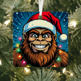 Lustiger Weihnachts-Sasquatch personalisiert Ornament Aus Metall