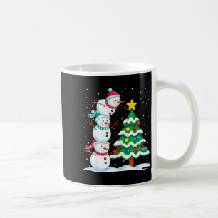 Lustiger Weihnachts-Schneemann-Baumschmuck Feierta Kaffeetasse
