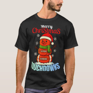 Lustiger Weihnachts-Schneemann-Fußball für Männer T-Shirt