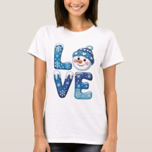 Lustiger Weihnachts-Schneemann Liebe