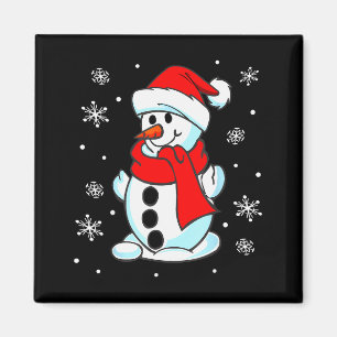 Lustiger Weihnachts-Schneemann-Shirt Süßer Santa M Magnet