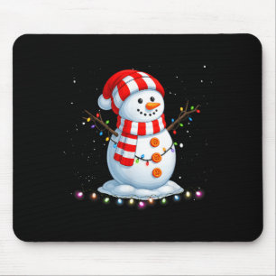 Lustiger Weihnachts-Schneemann-Shirt Süßer Santa M Mousepad