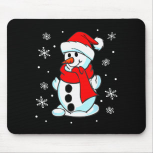 Lustiger Weihnachts-Schneemann-Shirt Süßer Santa M Mousepad