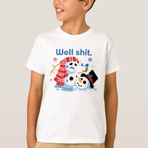 Lustiger Weihnachts-Schneemann-Zusammenbruch Sar T-Shirt