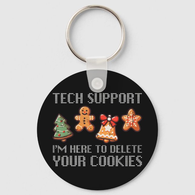 Lustiger Weihnachts-Tech-Support Ich bin hier, um  Schlüsselanhänger (Vorderseite)