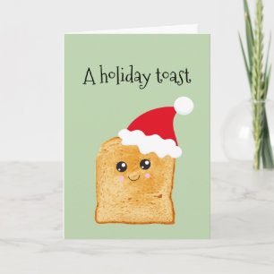 Lustiger Weihnachts Toast Feiertagskarte