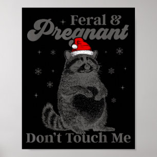 Lustiger Weihnachts-Waschbär Verwildert Und Schwan Poster
