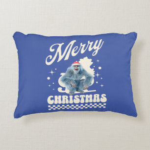 Lustiger Weihnachts-Yeti-Feiertags-Humor Dekokissen