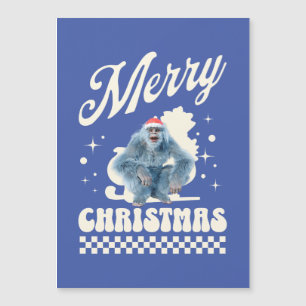 Lustiger Weihnachts-Yeti-Feiertags-Humor Magnetkarte