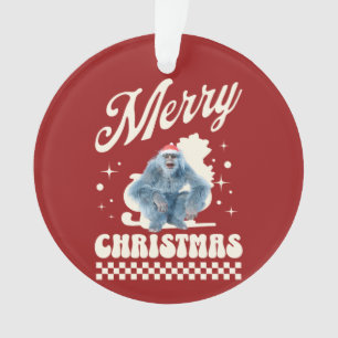 Lustiger Weihnachts-Yeti-Feiertags-Humor Ornament