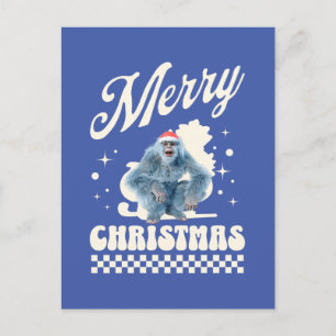 Lustiger Weihnachts-Yeti-Feiertags-Humor Postkarte