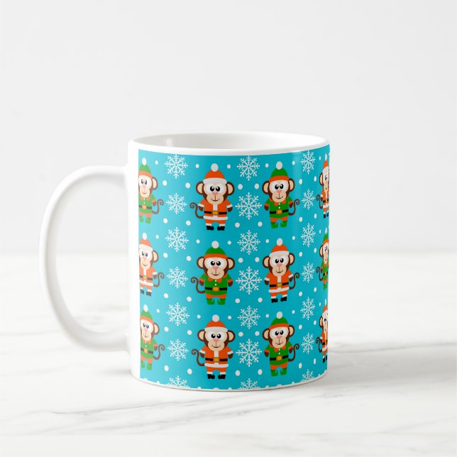 Lustiger Weihnachtsaffe  Kaffeetasse (Links)