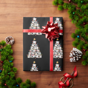 Lustiger Weihnachtsbadezimmer Toilettenpapier Baum Geschenkpapier