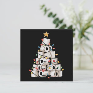 Lustiger Weihnachtsbadezimmer-Toilettenpapierbaum- Feiertagskarte