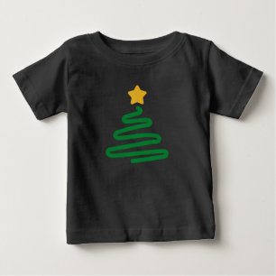 Lustiger Weihnachtsbaum Baby T-shirt