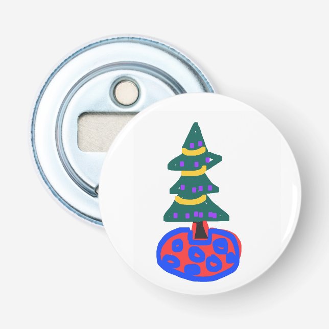 Lustiger Weihnachtsbaum Flaschenöffner (Vorderseite)
