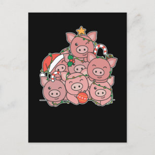Lustiger Weihnachtsbaum Schwein Weihnachten