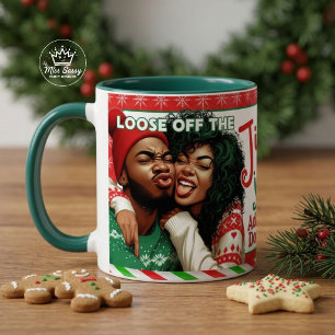 Lustiger Weihnachtsbote für Paare mit Jingle Juice Tasse