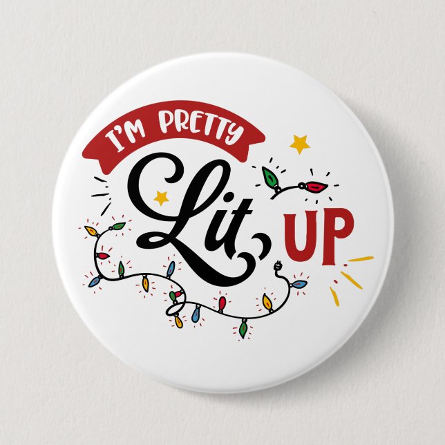 Lustiger Weihnachtsbutton Button (Vorderseite)