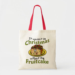 Lustiger WeihnachtsCartoon-Fruchtkuchen Tragetasche