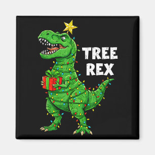 Lustiger Weihnachtsdinosaurier Baum Rex Dino Santa Magnet