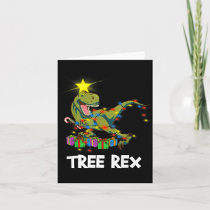 Lustiger Weihnachtsdinosaurier Baum Rex Männer Fra Karte