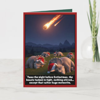 Lustiger Weihnachtsdinosaurier Karte