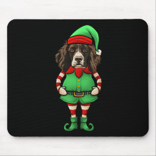 Lustiger Weihnachtself English Springer Spaniel Hu Mousepad