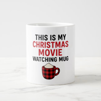 Lustiger Weihnachtsfilm-Guck-Becher • Cozy Hot Coc Jumbo-Tasse