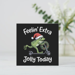 Lustiger Weihnachtsfrosch Fühlt sich heute besonde Feiertagskarte