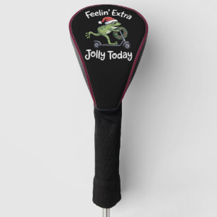 Lustiger Weihnachtsfrosch fühlt sich heute besonde Golf Headcover