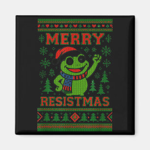 Lustiger Weihnachtsfrosch-Meme Resistmas-Feiertags Magnet