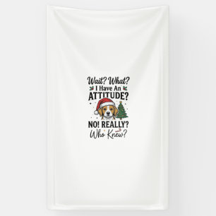 Lustiger Weihnachtshund Haltung Vintage Gravur-Shi Banner