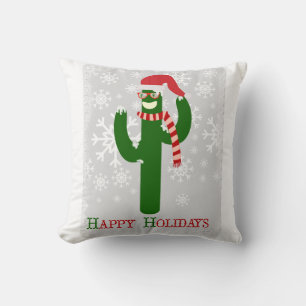 Lustiger Weihnachtskaktus Kissen