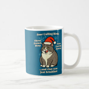 Lustiger Weihnachtskatzen-Meme-Caroling-Feiertag-S Kaffeetasse