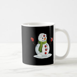 Lustiger Weihnachtskrankenschwester Schneemann Kra Kaffeetasse