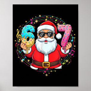 Lustiger Weihnachtsmann 67 Eis Drip Weihnachten Xm Poster