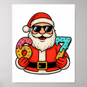 Lustiger Weihnachtsmann 67 Eis Drip Weihnachten Xm Poster