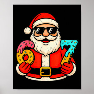 Lustiger Weihnachtsmann 67 Eiscreme-Tropf Weihnach Poster