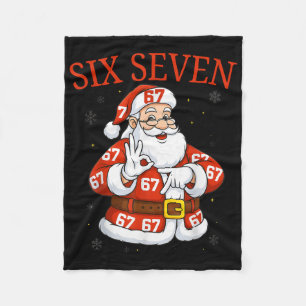 Lustiger Weihnachtsmann 67 Six Seven Meme Weihnach Fleecedecke