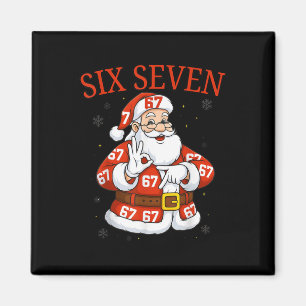 Lustiger Weihnachtsmann 67 Six Seven Meme Weihnach Magnet