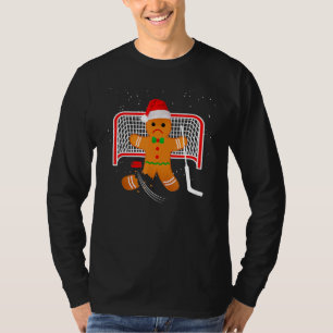 Lustiger Weihnachtsmann aus Lebkuchen als Hockey-T T-Shirt