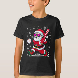 Lustiger Weihnachtsmann Baseball Weihnachten Xmas T-Shirt