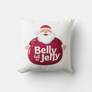 Lustiger Weihnachtsmann-Bauch voller Gelee – Süßes Kissen